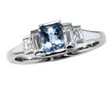 Aquamarine + Diamond Ring