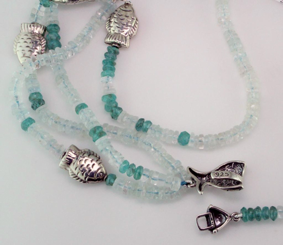 SS Aqua + Apetite Fish Necklace