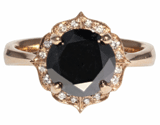 14k Black Diamond Ring