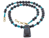Boulder Opal + Turquoise Necklace