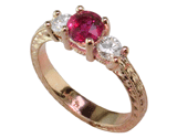 14k Ruby & Diamond Ring