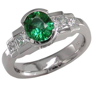 18kw Tourmaline & Diamond Ring