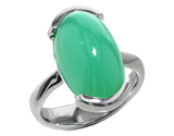 Silver Chrysoprase Ring