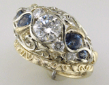 Custom Alexandrite & Diamond Ring