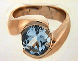 Custom Aquamarine Ring