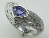 Custom Benitoite Ring