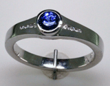 Custom Benitoite Ring