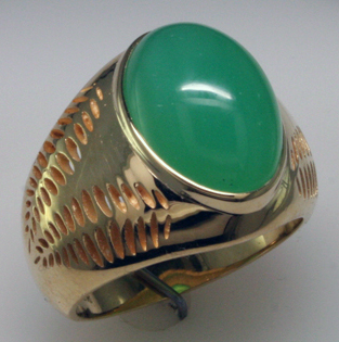 Custom Chrysoprase Ring