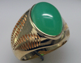 Custom Chrysoprase Ring
