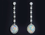 Custom Dangling Opal Earrings
