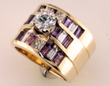 Custom Diamond & Amethyst Ring