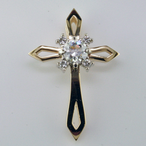 Custom Diamond Cross Pendant