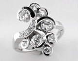 Custom Diamond Curlies Ring