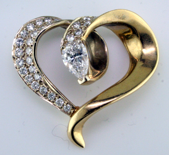 Custom Diamond Heart Pendant