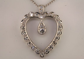 Custom Diamond Heart Pendant