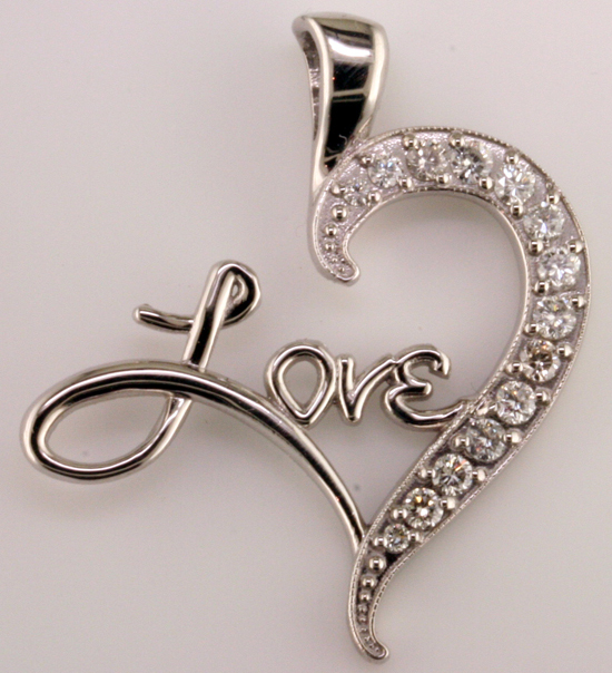 Custom Diamond Heart Pendant