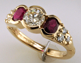 Custom Diamond & Ruby Ring