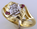 Custom Diamond & Ruby Ring