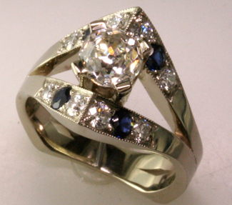 Diamond & Sapphire Ring