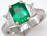 Custom Emerald & Diamond Ring