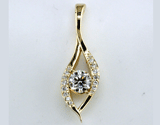 Custom Flowy Diamond Pendant