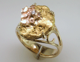 Custom Gold Nugget Ring