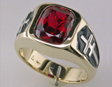 Custom Sythetic Ruby Ring
