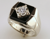 Custom Onyx & Diamond Ring