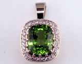 Peridot & Diamond Pendant