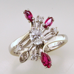 Custom Ruby & Diamond Ring