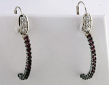 Custom Ruby Hoop Earrings