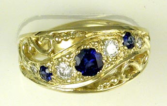 Sapphire & Diamond Ring