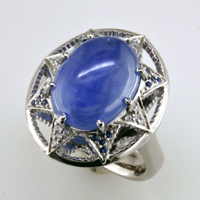 Custom Sapphire & Diamond Ring