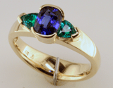 Custom Sapphire & Emerald Ring