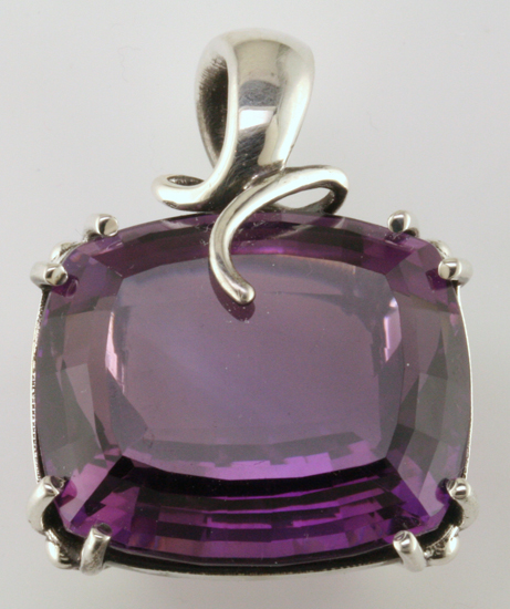 Custom Silver Amethyst Pendant