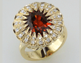 Custom Sparkly and Red Deco Ring
