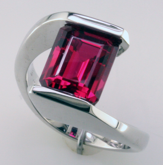 Custom Synthetic Ruby Ring