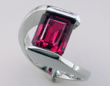 Custom Synthetic Ruby Ring