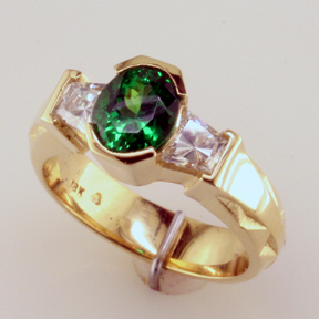 Custom Tsavorite Ring