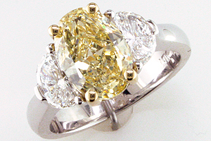 Custom Yellow Diamond Ring
