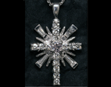 14kw Diamond Cross Pendant