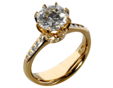 14ky Diamond Crown Ring