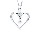 14kw Diamond Heart Necklace