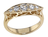 Nouveau-Style Diamond Ring