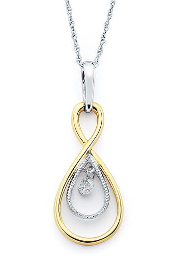 14k tt  Diamond Pendant