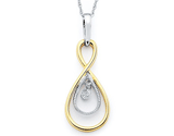 14k tt  Diamond Pendant