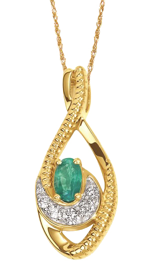 14ky Emerald Necklace