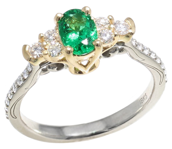 Emerald & Diamond Ring