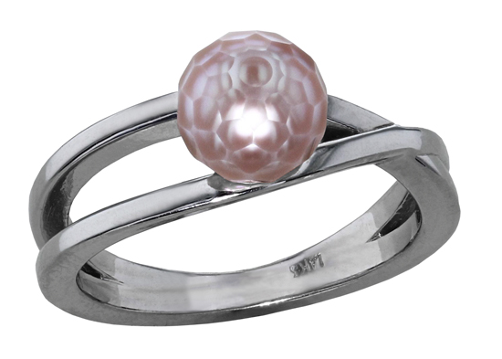 Faceted Pearl Ring