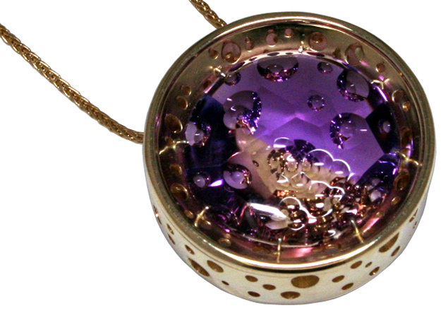 14ky Fantasy-Cut Ametrine Pendant